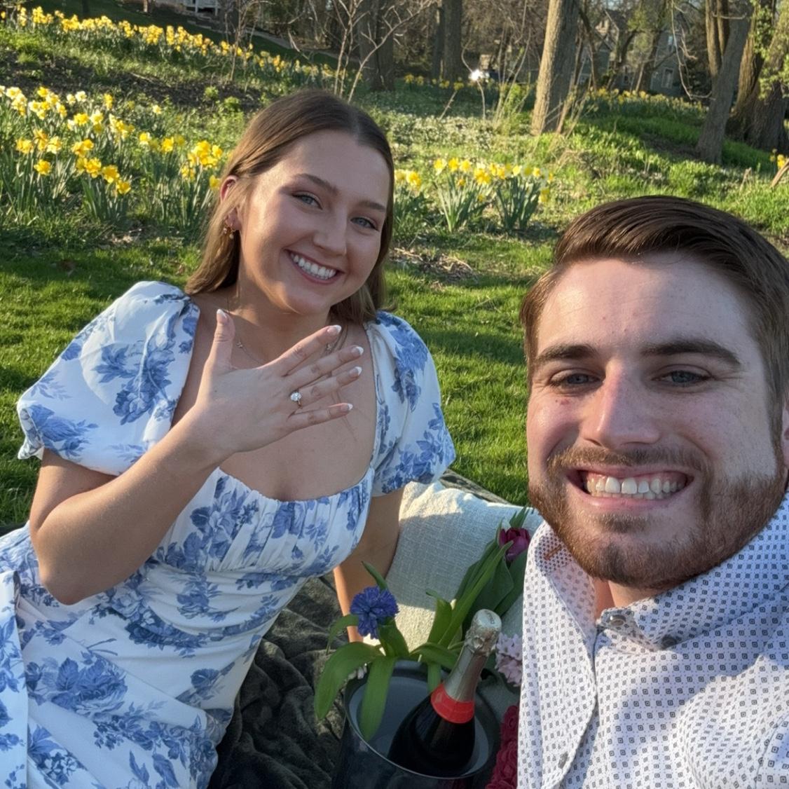 First selfie after getting engaged! - April 2024