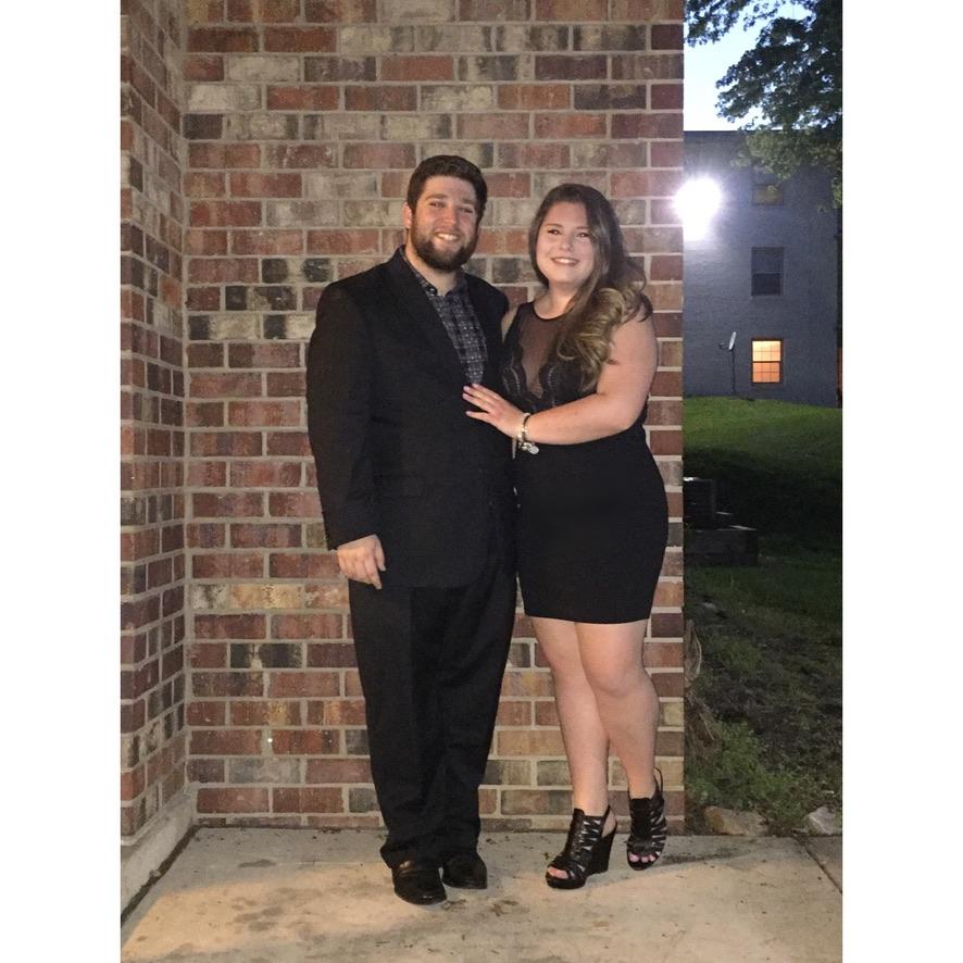 Spring 2017- The first picture ever taken of the happy couple! Jordan accompanied Alex to her Tri Delta formal!
