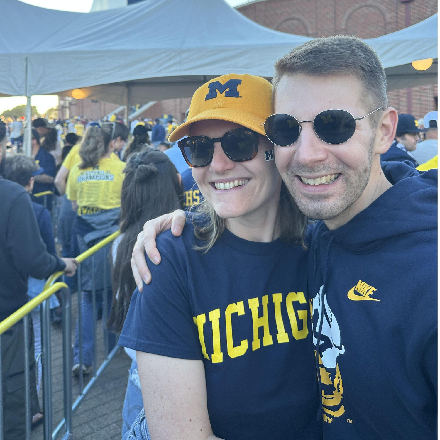 Our first Michigan home game as residents of Ann Arbor! August 2025