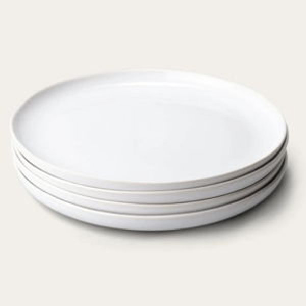 Dinner Plates - glossy pearl white