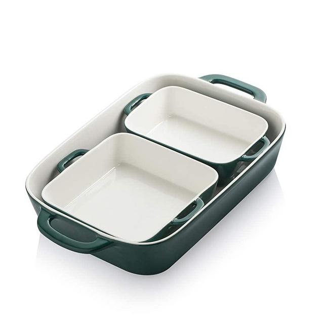 ZONESUM Ceramic Baking Dish, 8X8 Lasagna Pan Deep, Square Baking Cake Pan,  Ceram