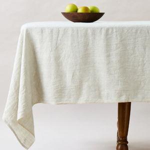 Washed Linen Tablecloth, Harvest - Stone