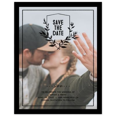 Grey Wedding Digital Save the Date - Humboldt Portrait