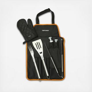7-Piece BBQ Set with Carrying Case