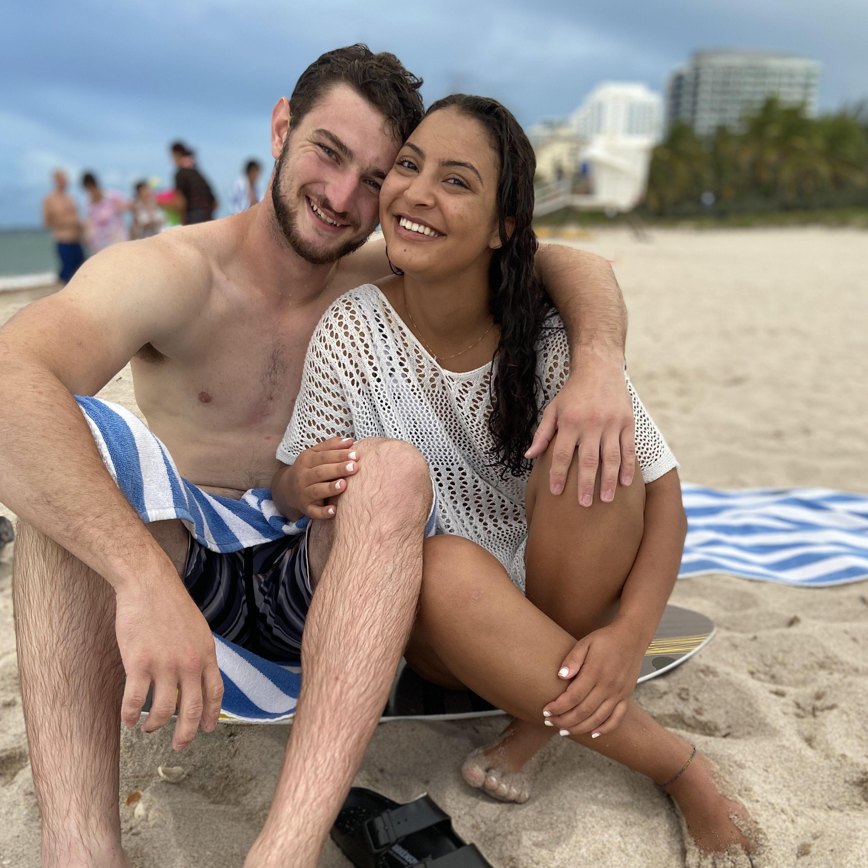 Our first vacation together, with Ayanna's family