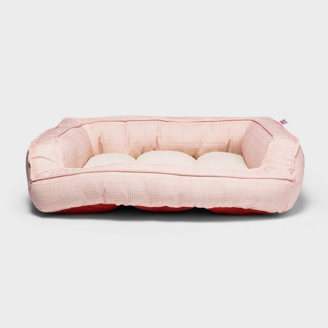 Blush Tweed Print Pillow Couch Dog Bed - M - Boots & Barkley™