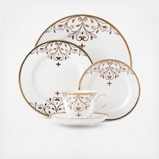 Opal Innocence Scroll Gold 5-Piece Place Setting, Service for 1