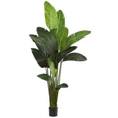 7' Artificial Travelers Palm Tree in Pot Green - Nearly Natural