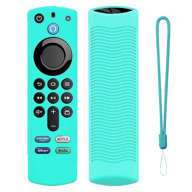FireTVstick Remote Cover Compatible with Fire tvstick 4K,Silicone Protective Case for FiretvStick 4K Max 2021 TV Stick Remote Cover 3rd Gen with Lanyards