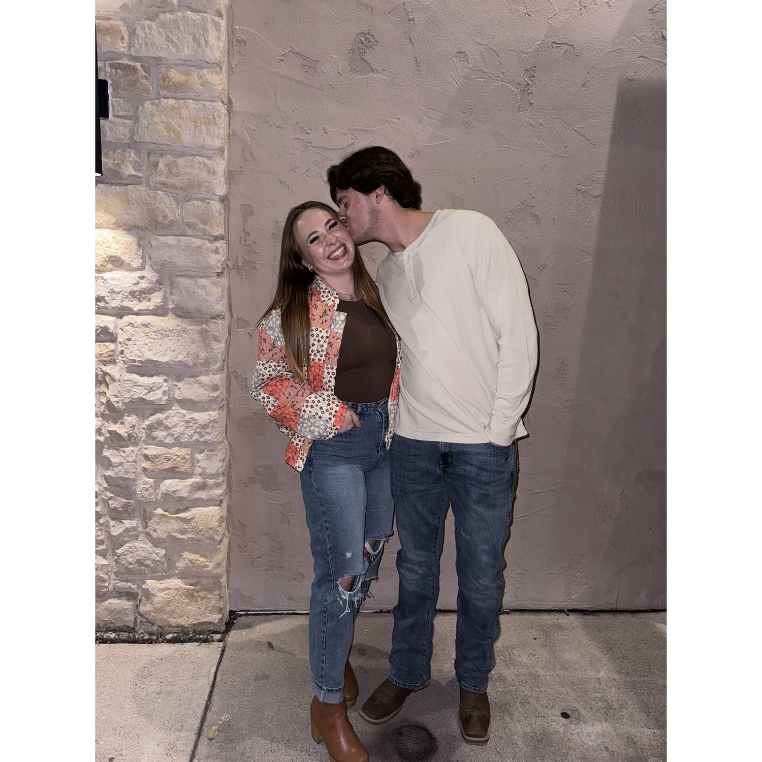 Many photos like this taken over the course of our relationship - you could say it is our "go to" pose