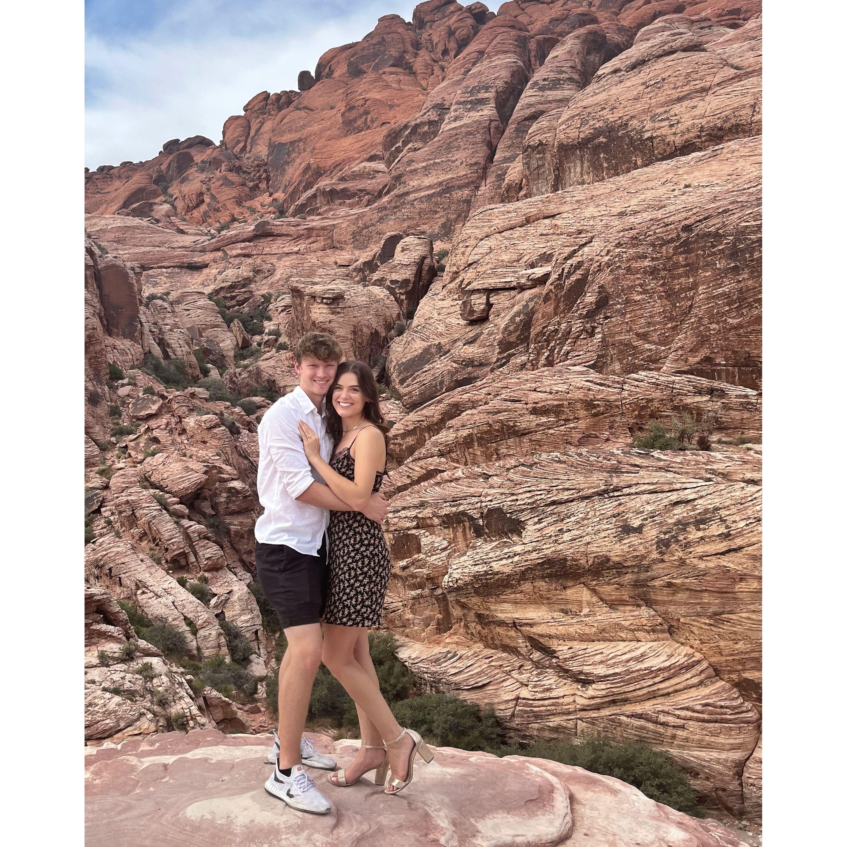 Engagement photos at Red Rock Canyon National Conservatory