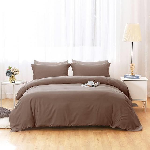 Duvet Covers King Size - Ultra Soft and Breathable Bedding King Comforter Cover Set Washed Microfiber 3 Pieces with Zipper Closure Duvet Cover and 2 Pillow Shams (Charcoal Grey)