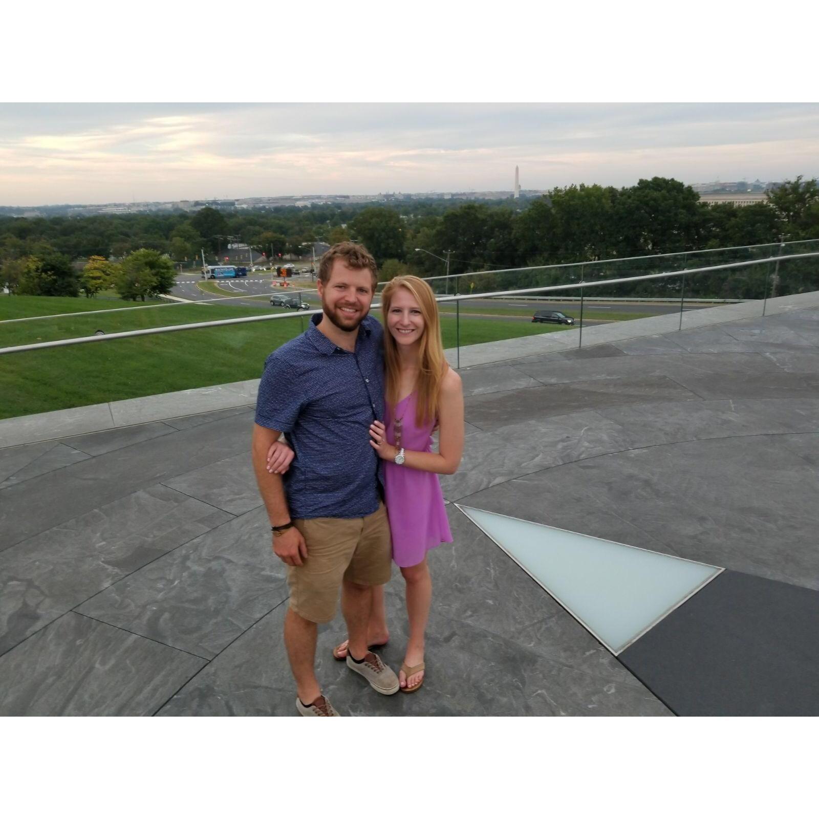 United States Air Force Memorial just outside DC with the Washington Monument in the background. We love our city.