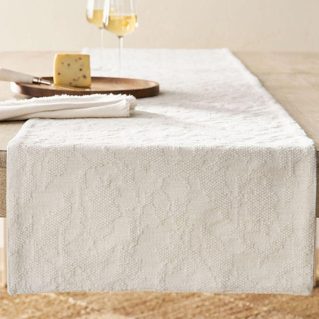Tanner Textured Table Runner , 18x108" - Natural