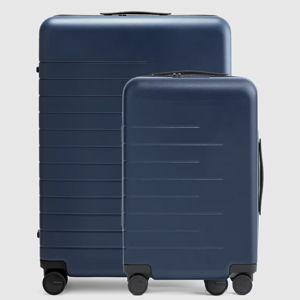 Expandable Small Carry-On & Large Check-In Suitcase Bundle in Navy