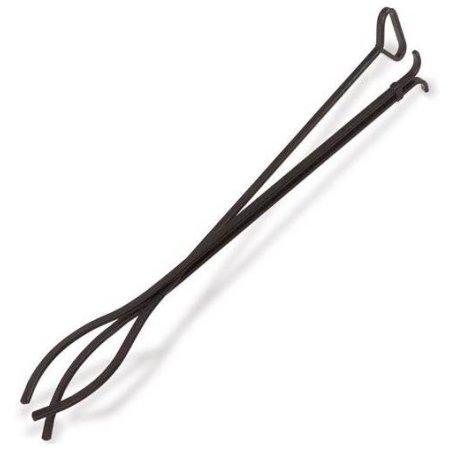 Wrought Iron Fireplace & Wood Stove Tongs in Black Finish