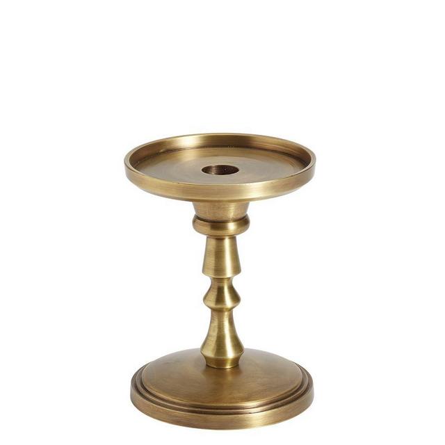 Emmett Antique Brass Taper Candle Holder 9.25