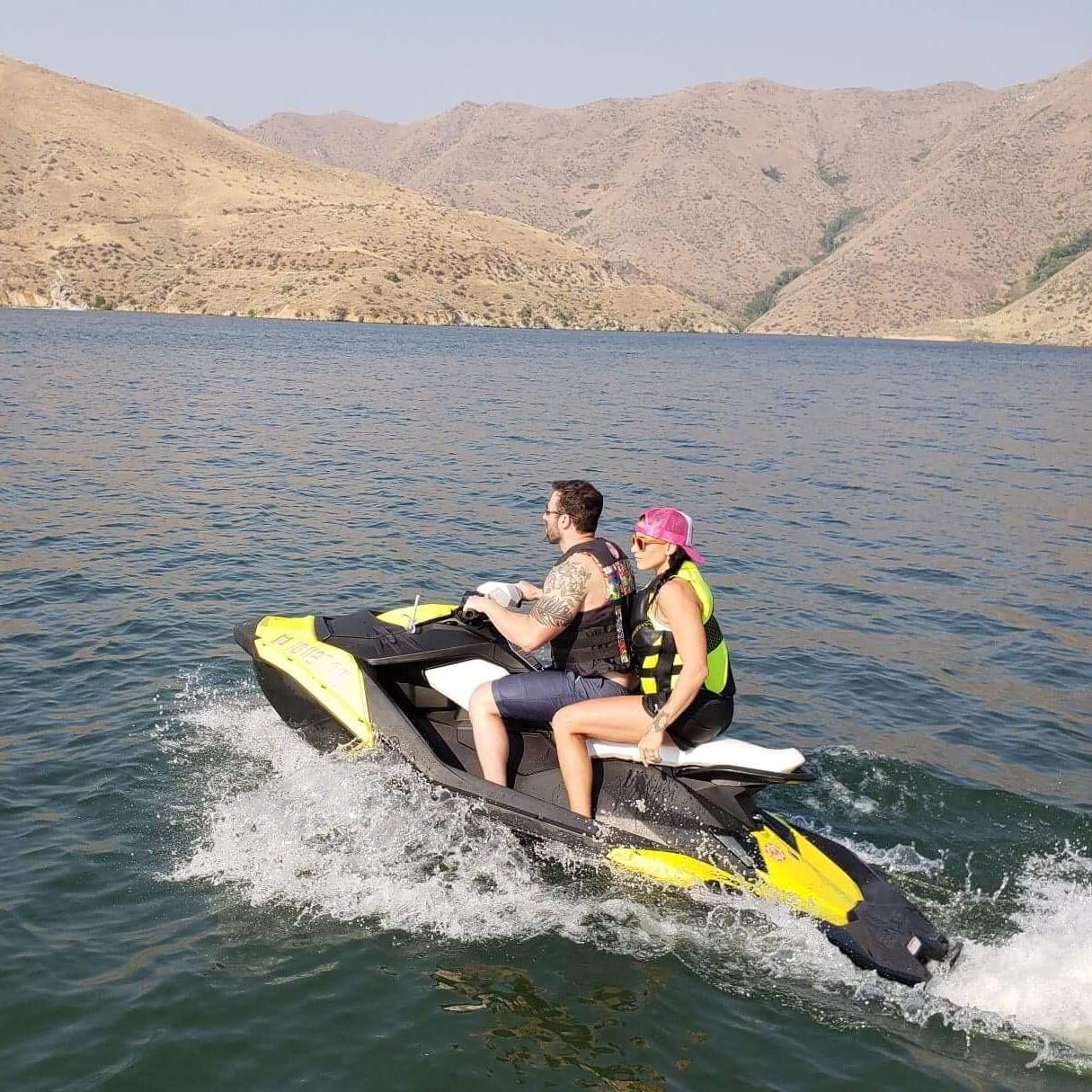Proof that sometimes I let Nick drive the Jetski