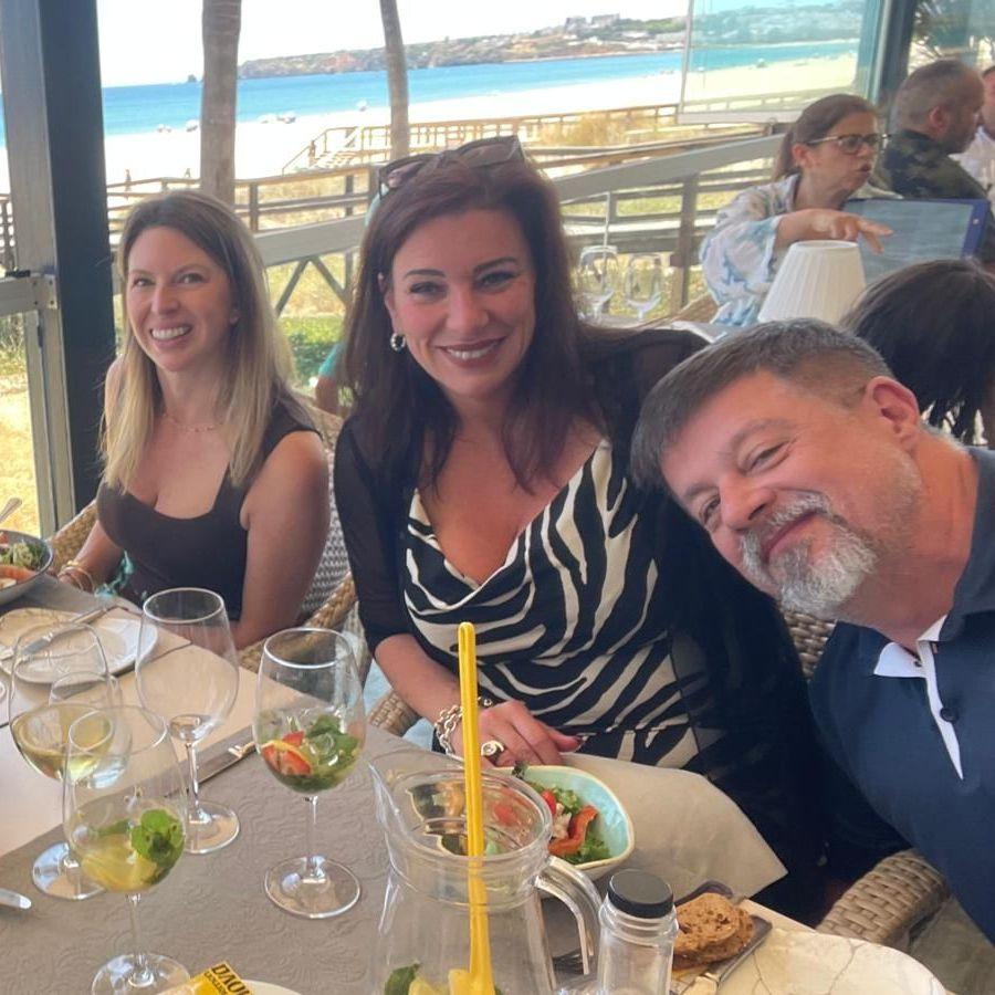 Francois, Mary-Lou, Erin and us in Portugal