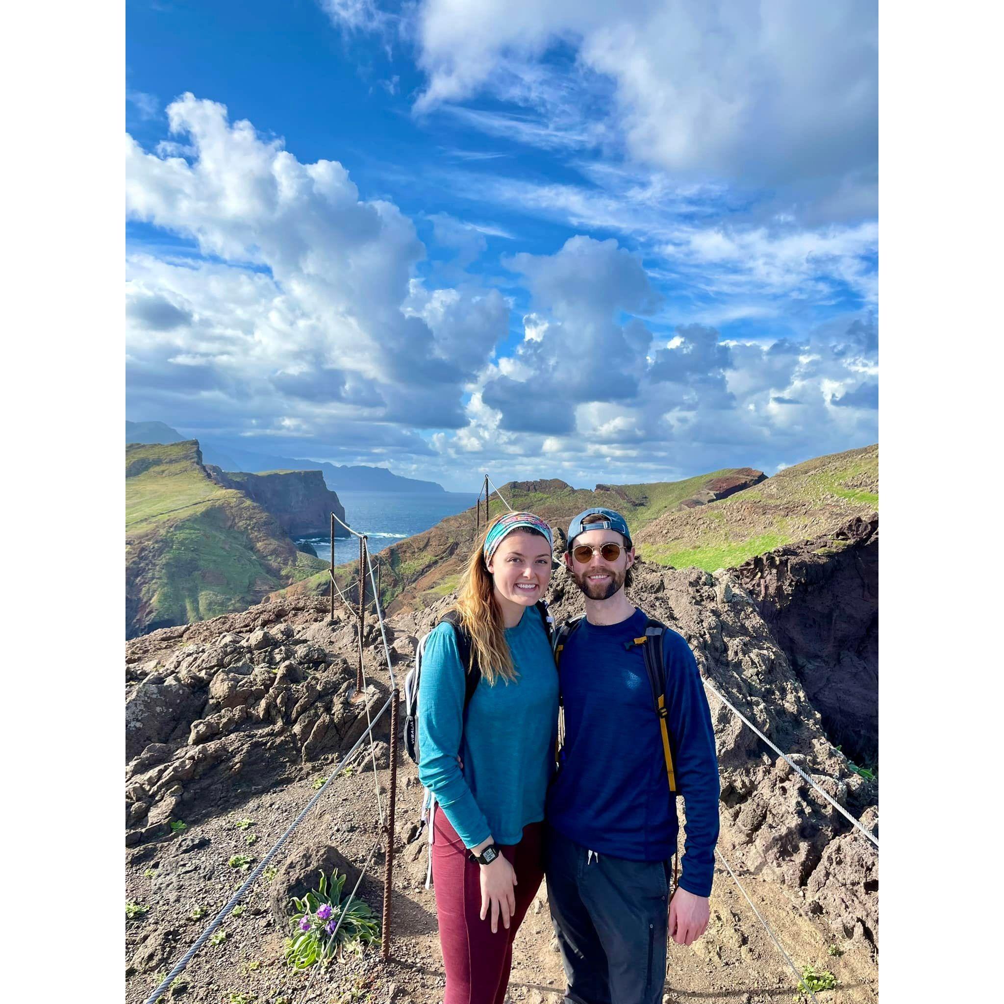 Hiking Madeira island off the coast of Portugal