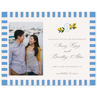 Sky, Blue Wedding Digital Save the Date - Limone Photo