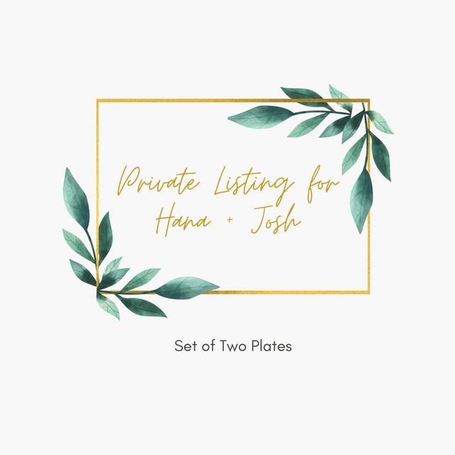 Set of 2 Ceramic Plates by Hannah Sy