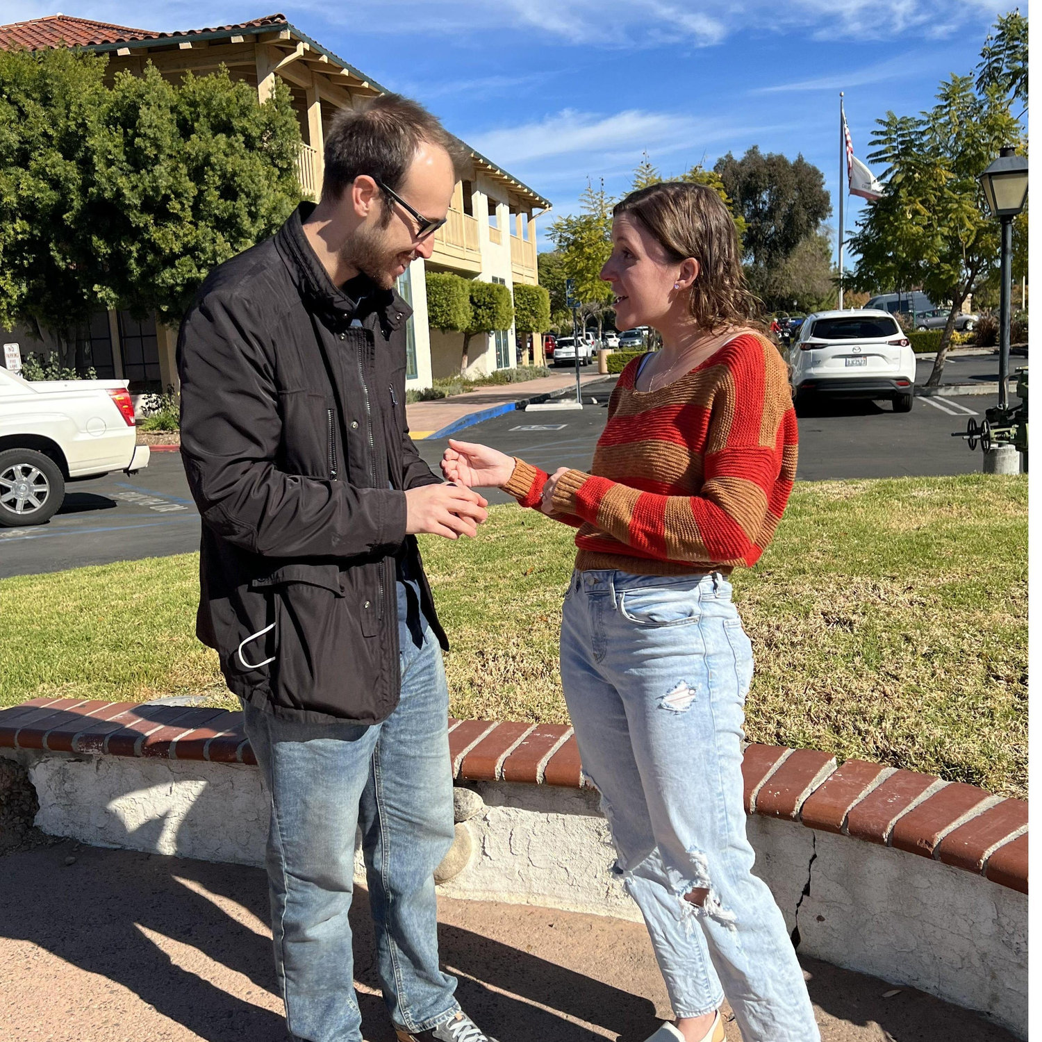 Right after the proposal, still in shock!