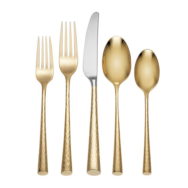 Lenox Imperial Caviar Gold 5Pc Place Setting, 5 Count, Yellow