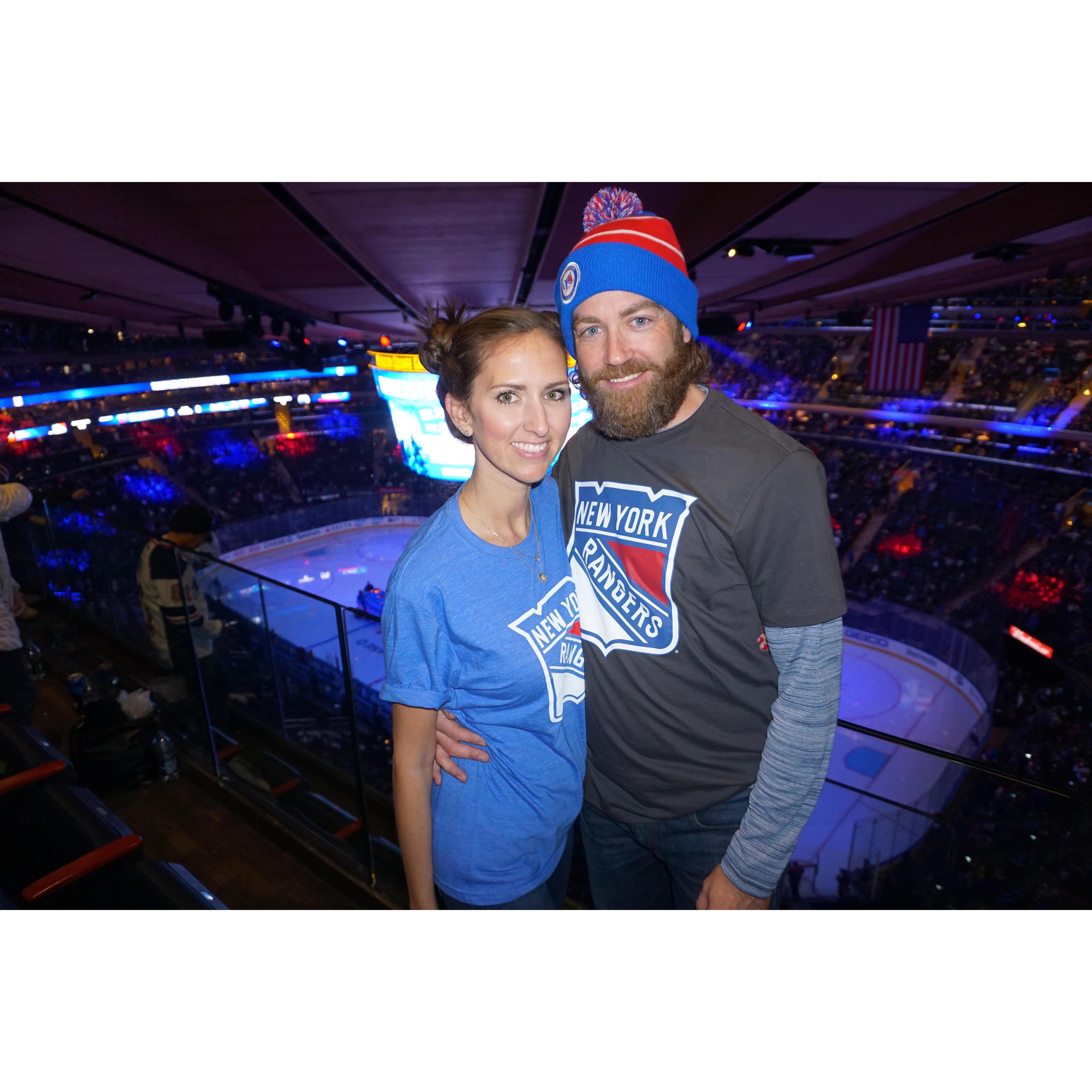 New York Rangers game with our cousins at Madison Square Garden, fall 2017!