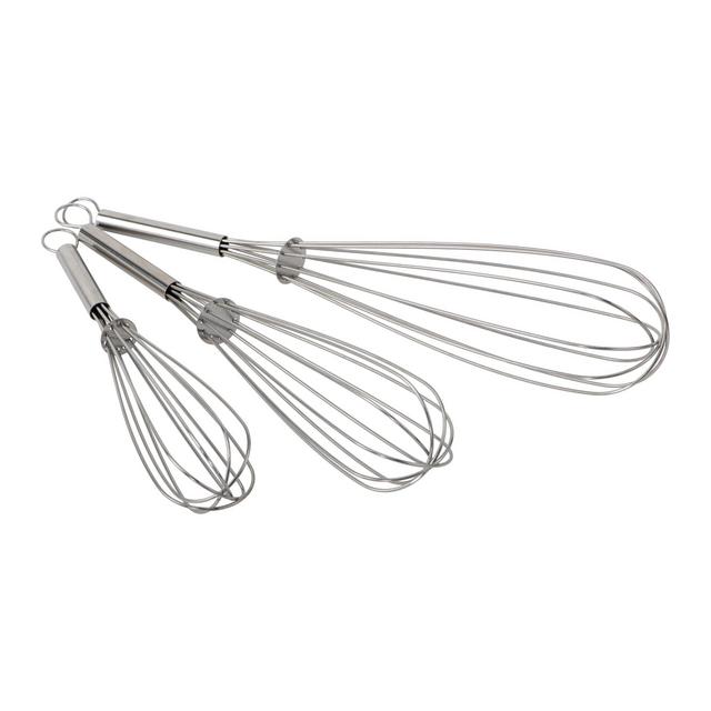 Mainstays Chrome Whisk Set, 3 Piece