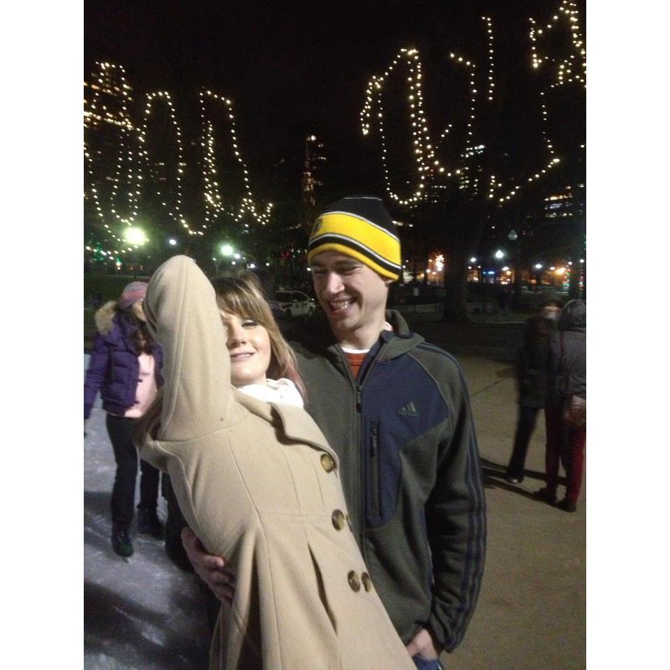 Our first official "date" other than watching movies. 11/2021 at Boston Commons ice skating!