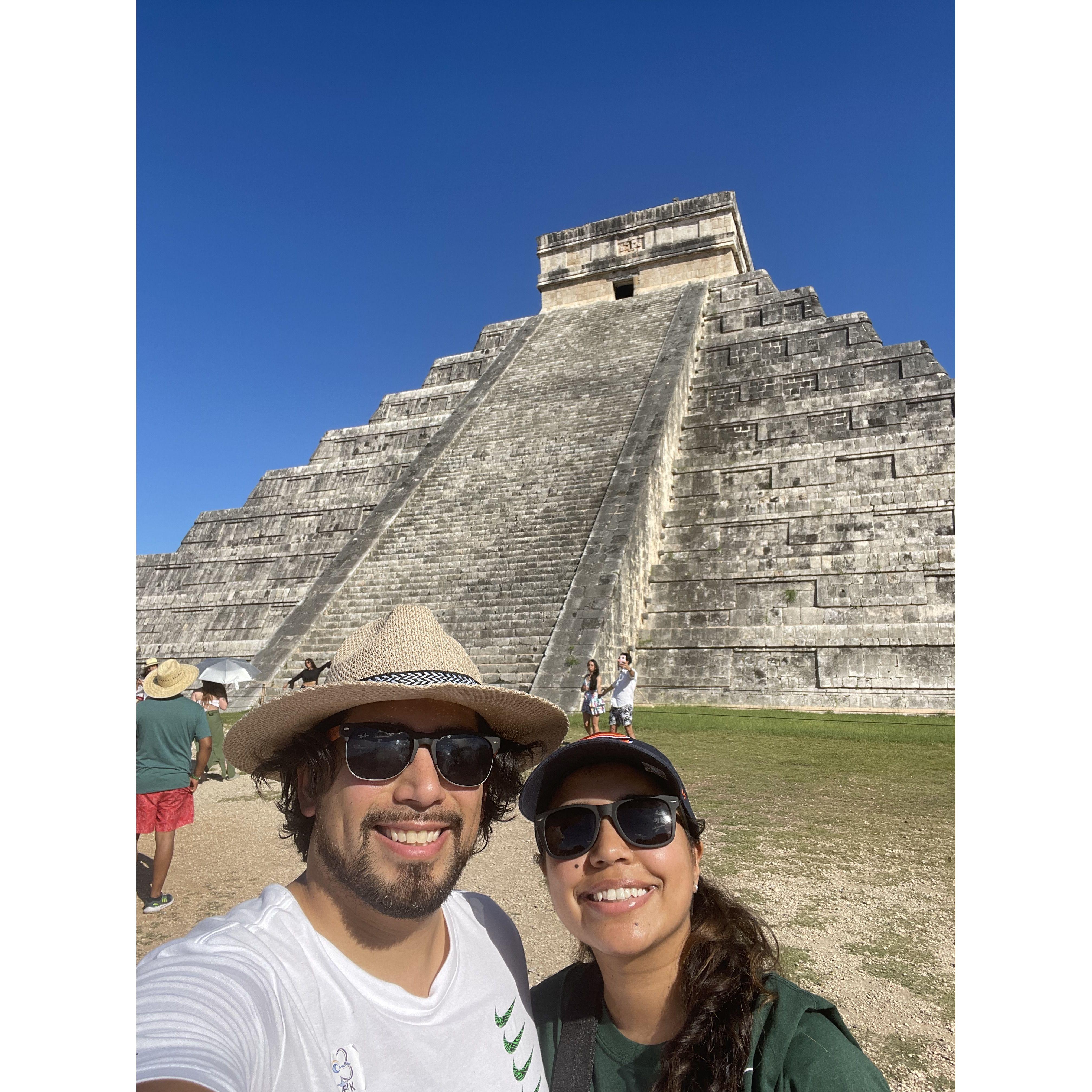 Visiting the Chichen Itza! We were left amazed at the extent of the ruins.
