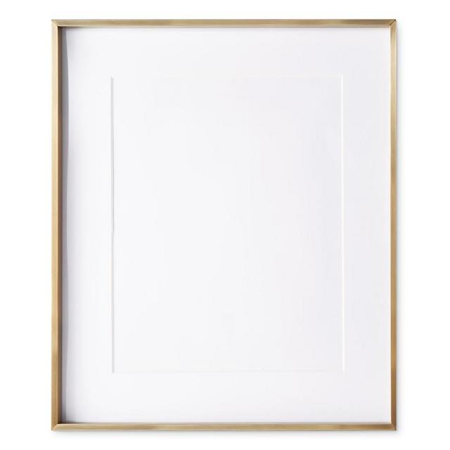 Polished Nickel Gallery Frames with Antique Brass, 11" X 14"