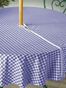 Zip-Off Vinyl Umbrella Tablecloth