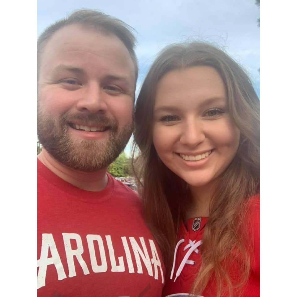Cheering on the Carolina Hurricanes!