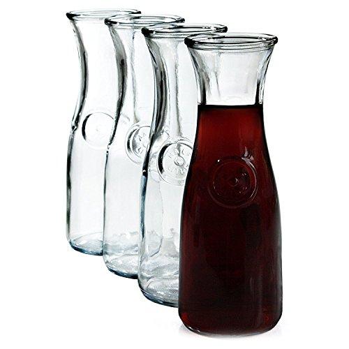 Anchor Hocking 0.5 Liter Glass Wine Carafe, Set of 4
