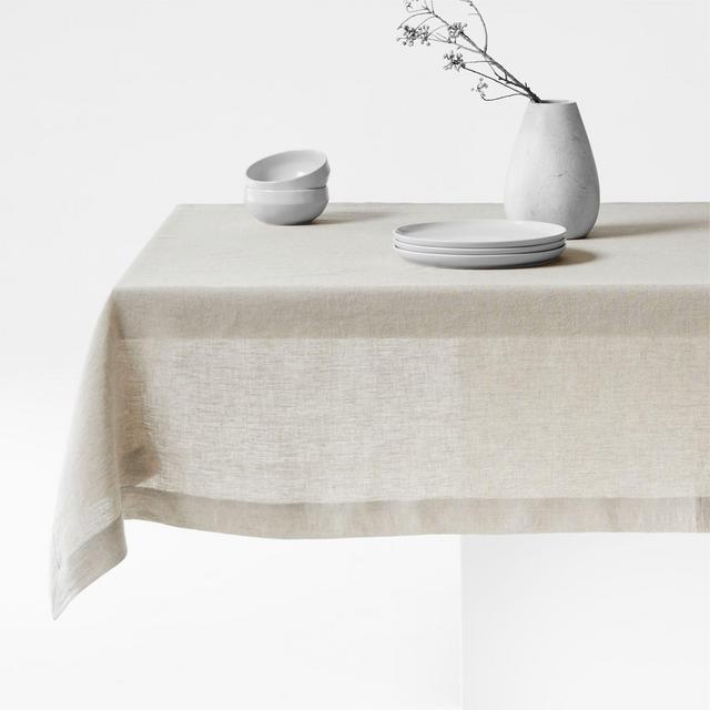 Marin 60"x90" Natural Linen Tablecloth