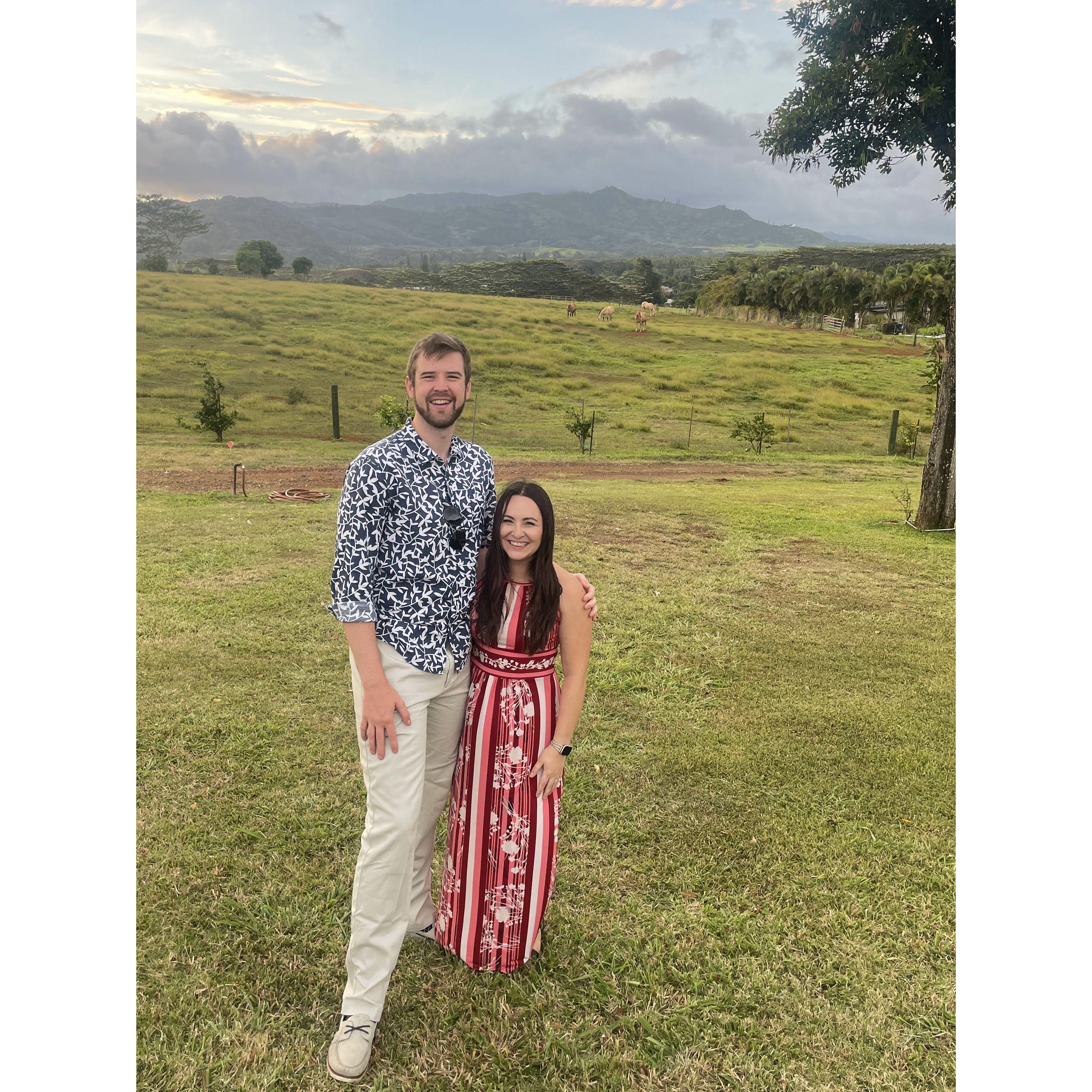Attending Juliette's friend's wedding in Kauai, Hawaii (July 2022)