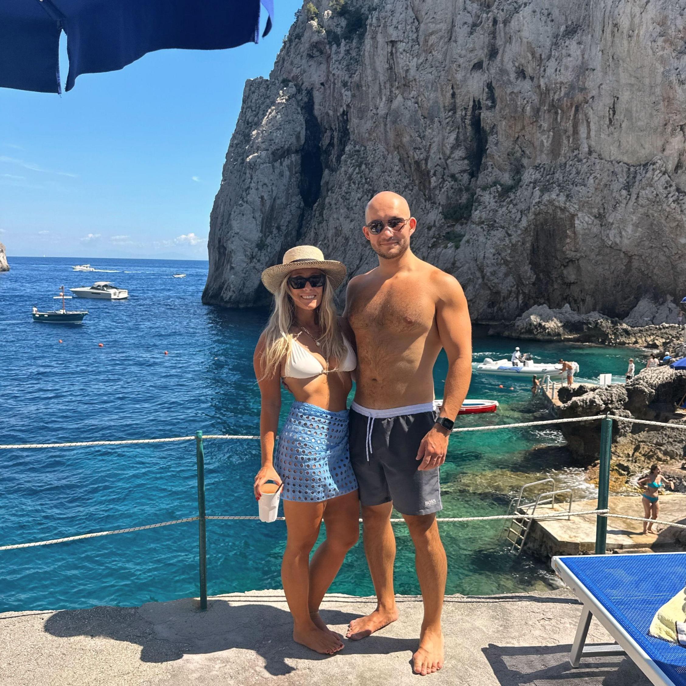 August 2023: Living our best beach club life in Capri