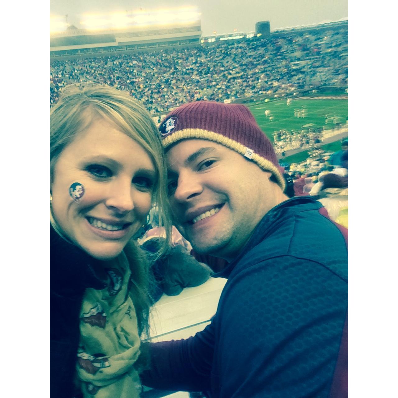 Even though we got rained on, it was a great game.