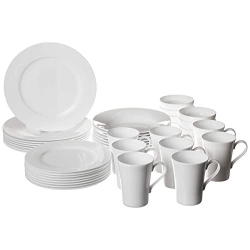 Mikasa Lucerne White 40-Piece Dinnerware Set, Service for 8