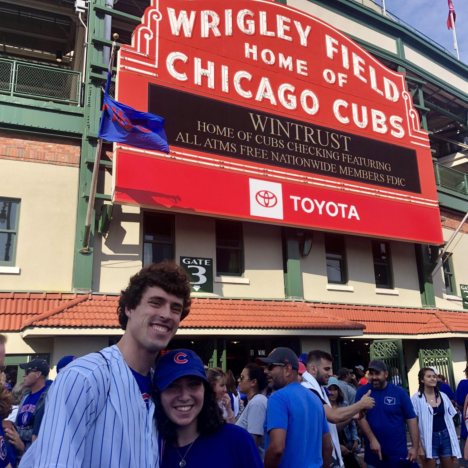 At the Cubs in Summer 2019.