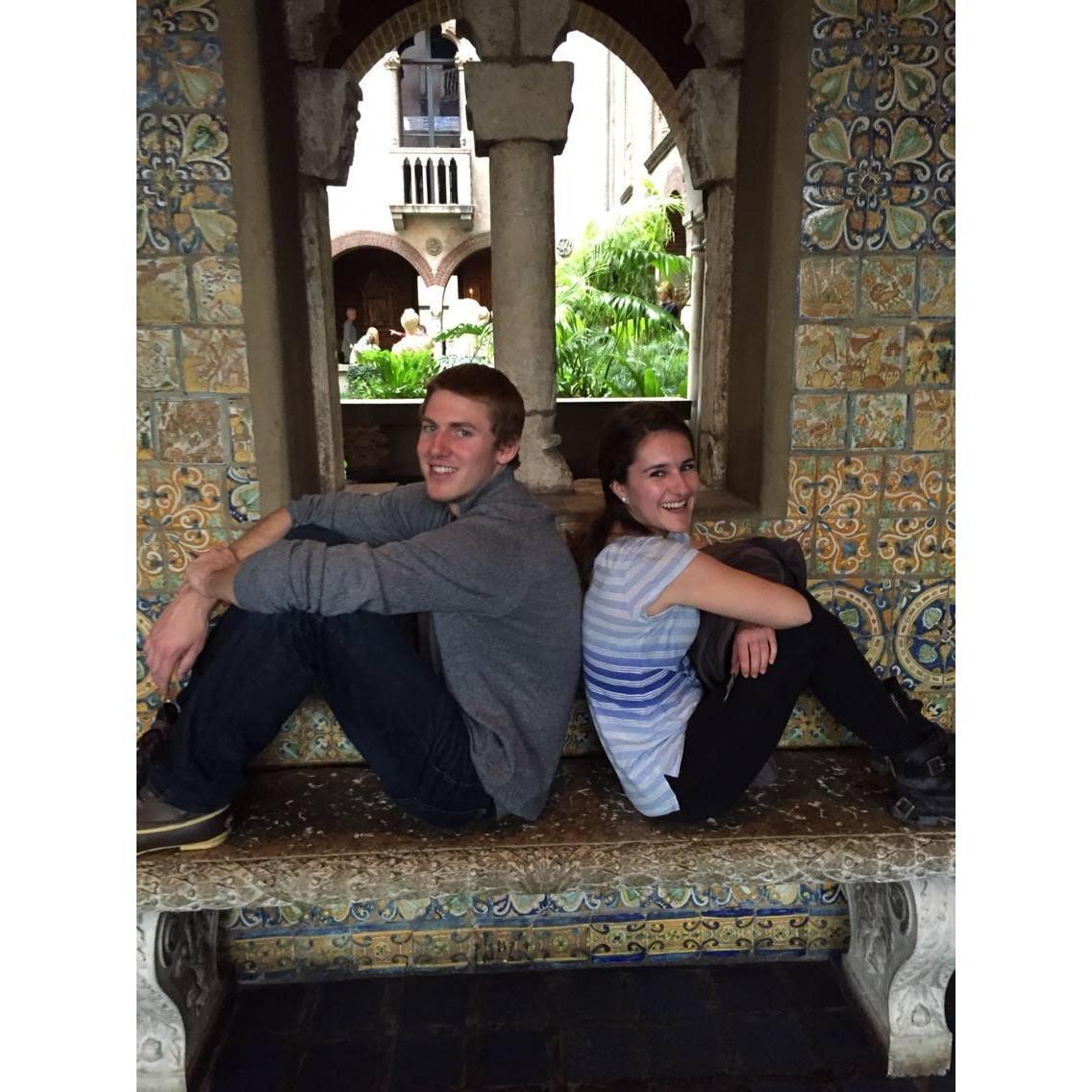 Our favorite hangout spot- the museum behind our freshman year dorm.