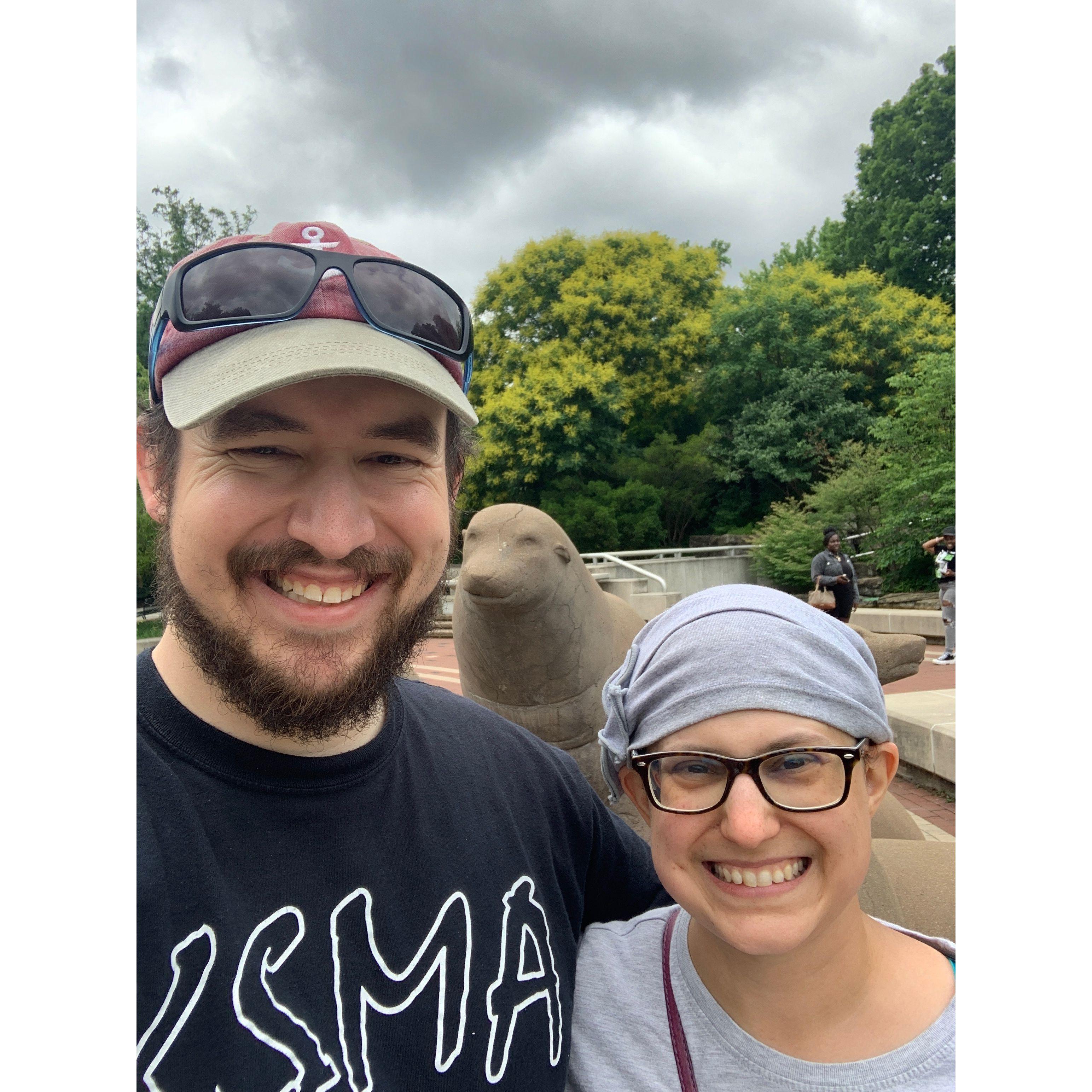 At the Zoo celebrating Jess' last chemo treatment!