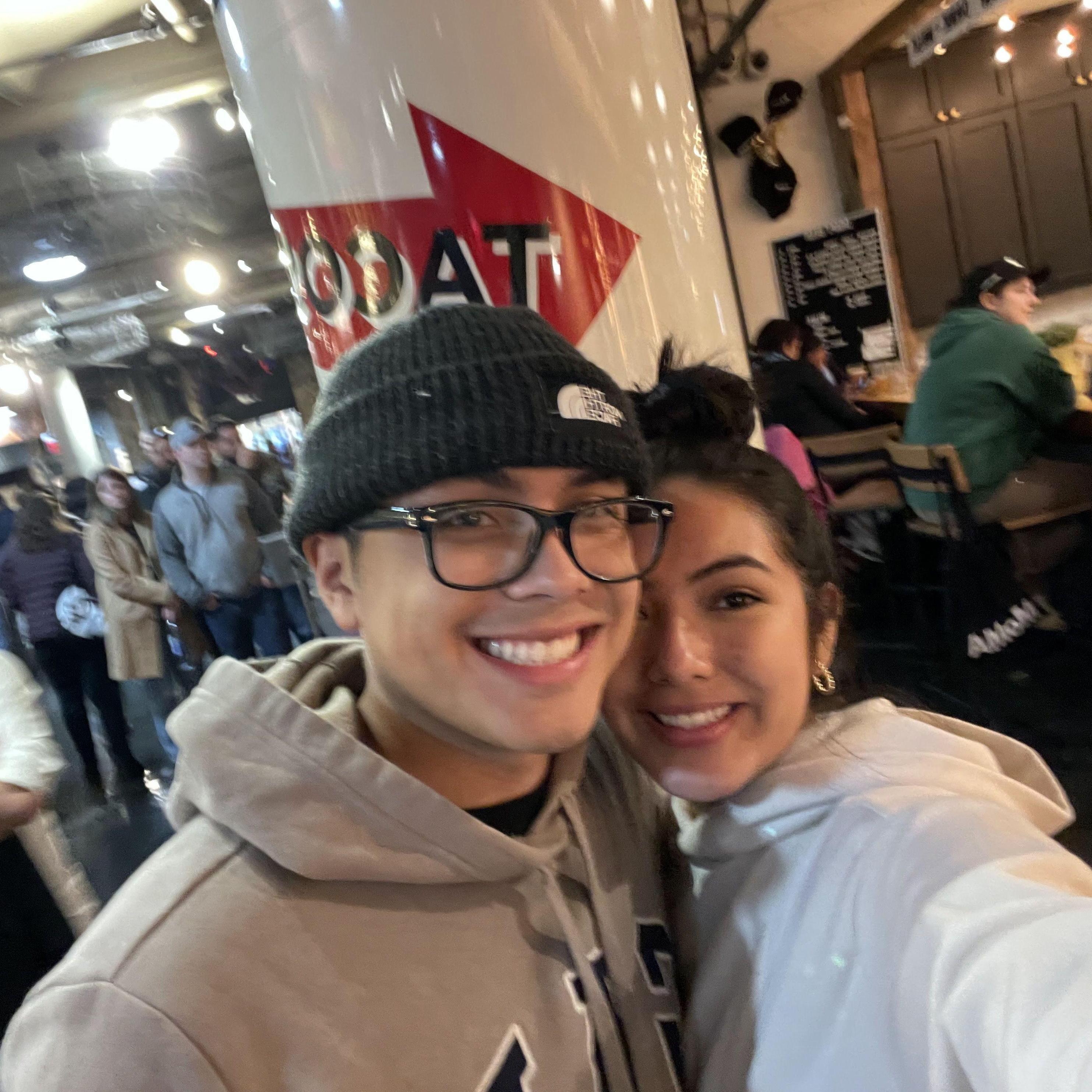 Waiting in line for Los Tacos #1 in NY