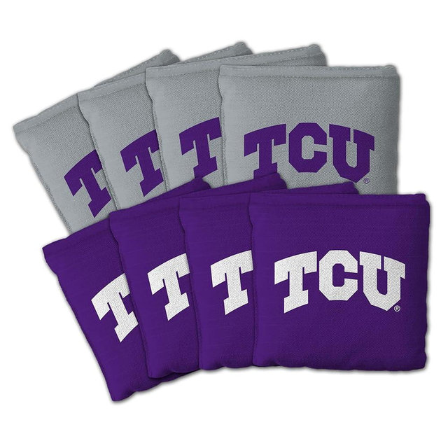 YouTheFan Officially-Licensed NCAA Set of 8 Cornhole Bags - All Weather Dual Sided Slide & Stop - Regulation Size with Carry case