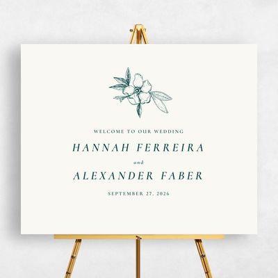 Forest, Green Wedding Sign - Kianna Landscape