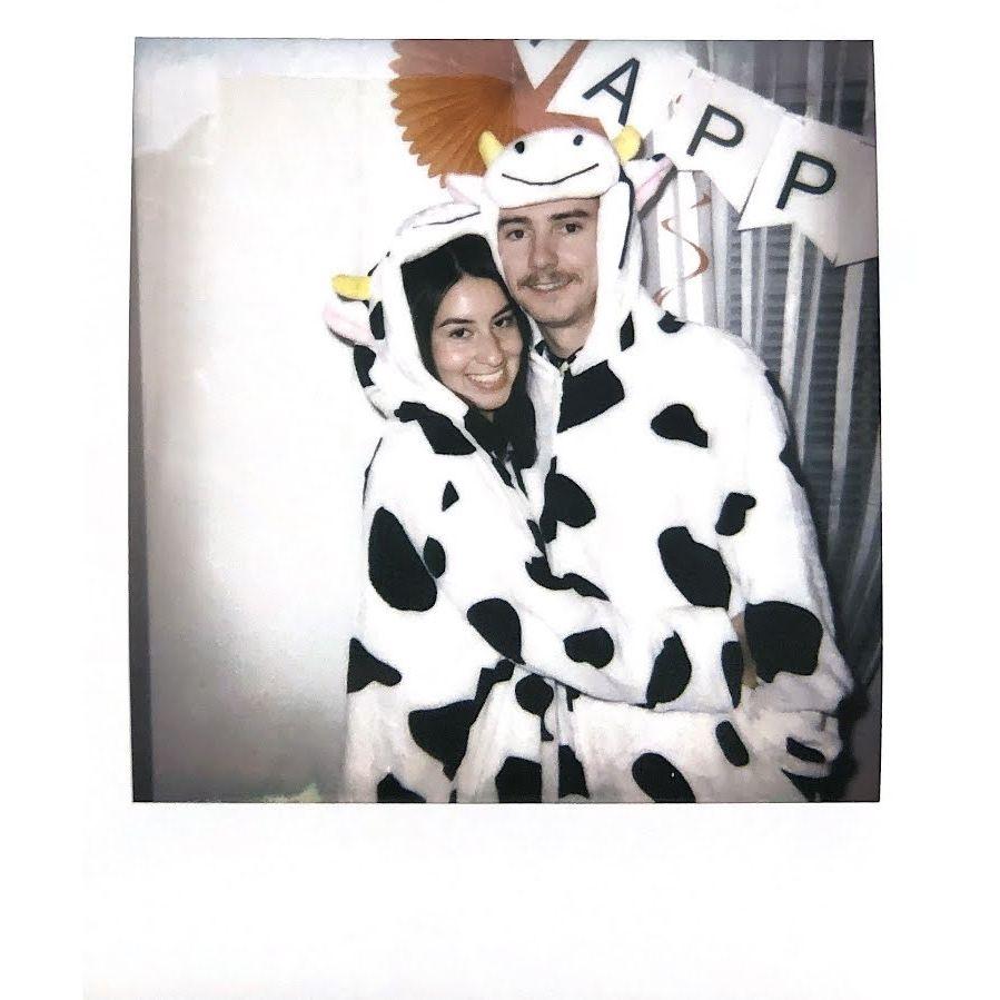Halloween 2021 (I made Ryan dress up as a cow).