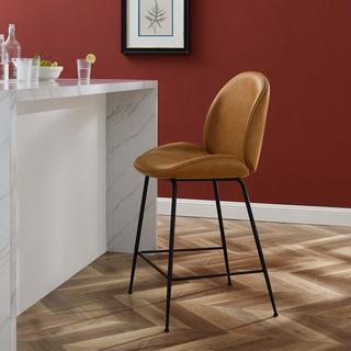 Scoop Vegan Leather Counter Stool