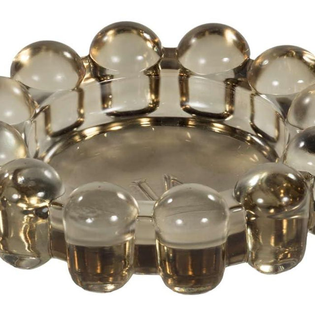 Alice Lane Original Bubble Candle Dish Large – Chic Smoky Glass Candle Dish for Home Decor – Decorative Modern Candle Holder for Small Candles & Diffusers